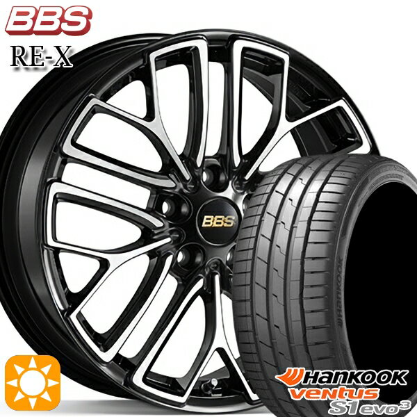 【取付対象】セレナ 215/40R18 89Y XL ハンコック veNtus S1 evo3 K127 BBS RE-X ブラックダイヤカット（BKD） 18インチ 7.5J 5H114.3 サマータイヤホイールセット