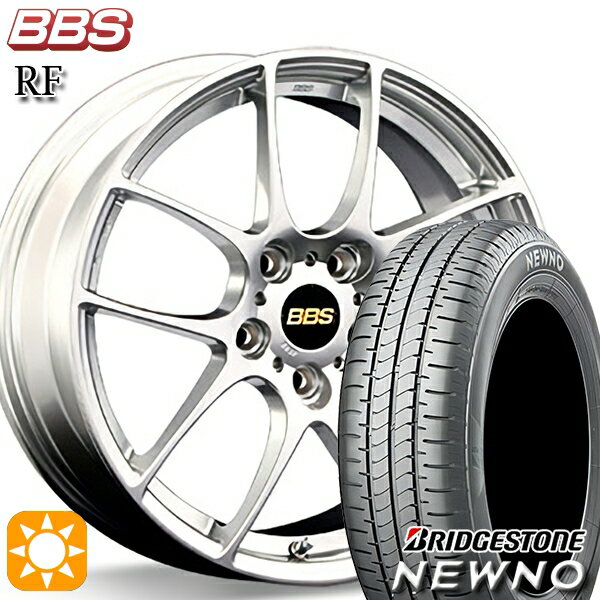 【取付対象】215/45R17 91W XL ブリヂストン ニューノ BBS RF ダイヤモンドシルバー（DS） 17インチ 7.0J 5H100 サマータイヤホイールセット