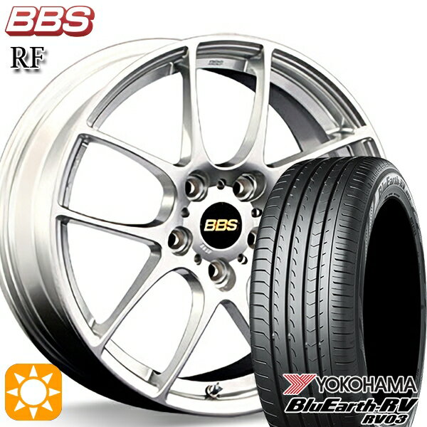 【取付対象】アイシス ノア 215/45R17 91W XL ヨコハマ ブルーアース RV03 BBS RF ダイヤモンドシルバー（DS） 17インチ 7.0J 5H114.3 サマータイヤホイールセット