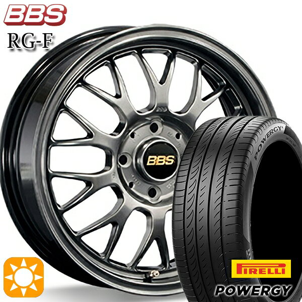 【取付対象】フィット アクア 175/65R15 84H ピレリ パワジー BBS RG-F ダイヤモンドブラック（DB） 15インチ 6.5J 4H100 サマータイヤホイールセット