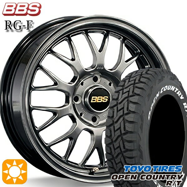 【取付対象】エルグランド クロスロード 215/65R16 109/107Q トーヨー オープンカントリー R/T ホワイトレター BBS RG-F ダイヤモンドブラック（DB） 16インチ 7.0J 5H114.3 サマータイヤホイールセット