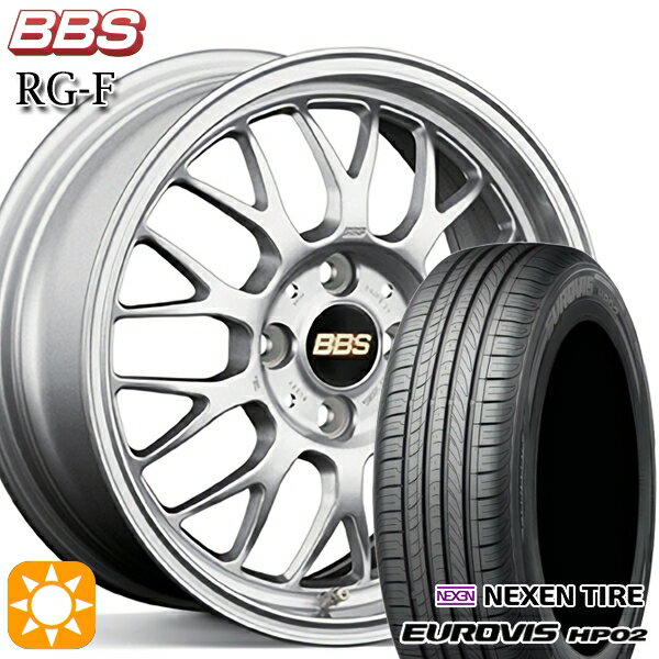 【取付対象】185/65R15 ネクセン ロードストーン ユーロビズ HP02 BBS RG-F シルバー（SL） 15インチ 6.5J 4H100 サマータイヤホイールセット