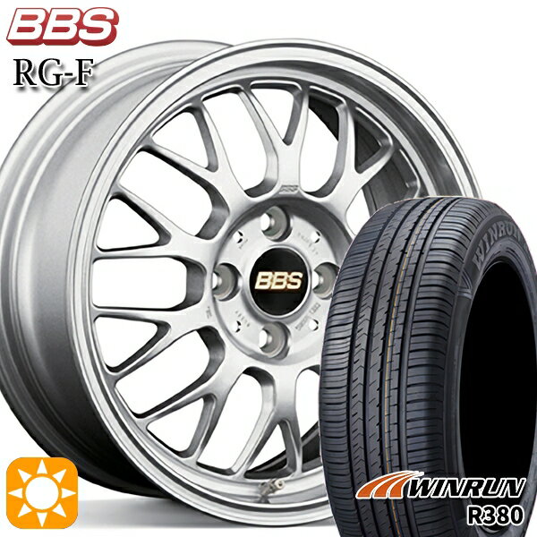 【取付対象】プリウスα ストリーム 205/60R16 92H ウィンラン R380 BBS RG-F シルバー（SL） 16インチ 7.0J 5H114.3 サマータイヤホイールセット