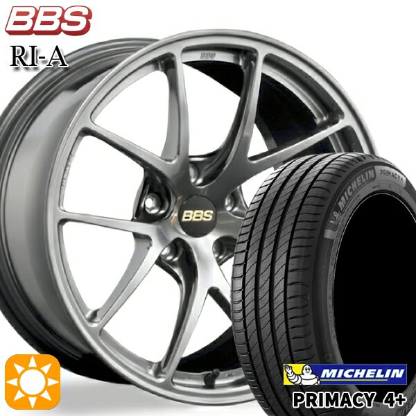 【取付対象】225/45R18 95W XL ミシュラン プライマシー4プラス BBS RI-A ダイヤモンドブラック（DB） 18インチ 7.5J 5H114.3 サマータイヤホイールセット