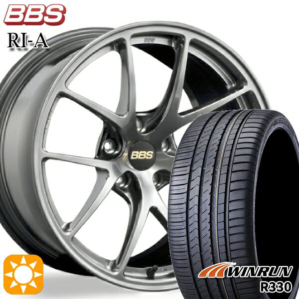 【取付対象】セレナ 215/40R18 89W XL ウィンラン R330 BBS RI-A ダイヤモンドブラック（DB） 18インチ 7.5J 5H114.3 サマータイヤホイールセット