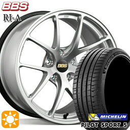 4/24-4/27 P5倍！235/50R18 101Y XL ミシュラン パイロットスポーツ5 BBS RI-A ダイヤモンドシルバー（DS） 18インチ 7.5J 5H114.3 サマータイヤホイールセット