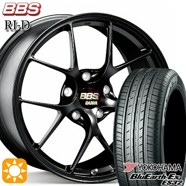 【18日限定!ダイヤモンド会員限定P13倍!】 225/35R19 84W ヨコハマ ブルーアース ES32 BBS RI-D マットブラック（MB） 19インチ 8.5J 5H114.3 サマータイヤホイールセット