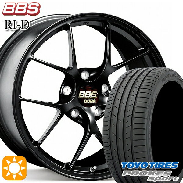 【18日限定!ダイヤモンド会員限定P13倍!】 225/35R19 (88Y) トーヨー プロクセススポーツ BBS RI-D マットブラック（MB） 19インチ 8.5J 5H114.3 サマータイヤホイールセット