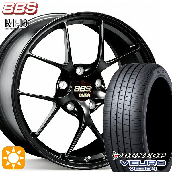 最大2,000円OFFクーポン★245/40R20 99W XL ダンロップ ビューロ VE304 BBS RI-D マットブラック（MB） 20インチ 9.0J 5H114.3 サマータイヤホイールセット