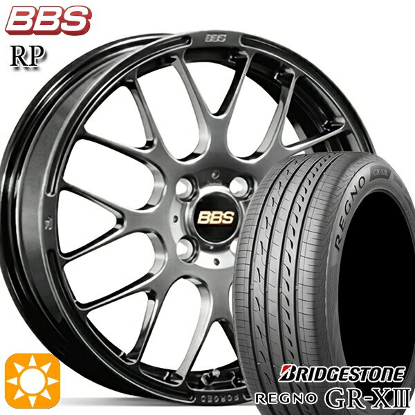 【取付対象】アクア ヤリス 195/50R16 84V ブリヂストン レグノ GR-X3 BBS RP ダイヤモンドブラック（DB） 16インチ 6.5J 4H100 サマータイヤホイールセット