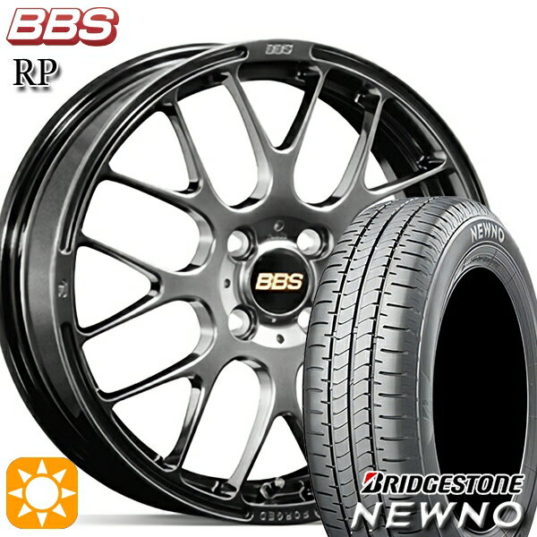 【取付対象】195/45R16 84V ブリヂストン ニューノ BBS RP ダイヤモンドブラック（DB） 16インチ 6.0J 4H100 サマータイヤホイールセット