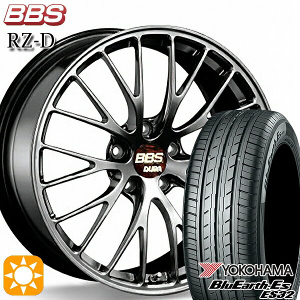 【取付対象】225/35R19 84W ヨコハマ ブルーアース ES32 BBS RZ-D ダイヤモンドブラック（DB） 19インチ 8.5J 5H114.3 サマータイヤホイールセット