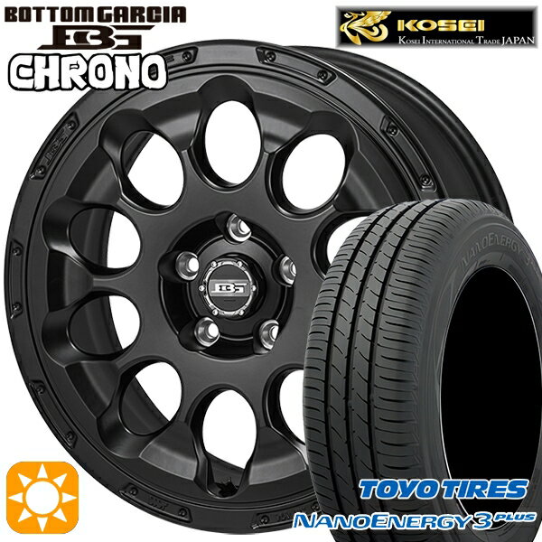 【取付対象】215/50R17 91V トーヨー ナノエナジー3プラス コーセイ ボトムガルシア クロノ セミグロスブラック 17インチ 7.0J 5H114.3 サマータイヤホイールセット