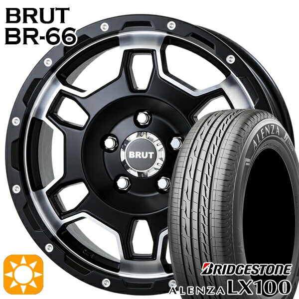 【18日限定!ダイヤモンド会員限定P13倍!】 265/70R17 115S ブリヂストン アレンザ LX100 BRUT ブルート BR-66 ミリタリーブラック 17インチ 7.5J 5H127 サマータイヤホイールセット