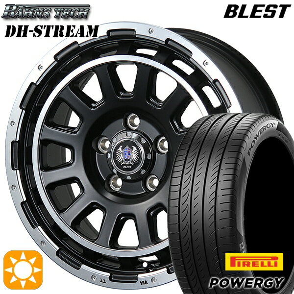 【取付対象】215/60R16 95H ピレリ パワジー ブレスト バーンズテック DHストリーム セミグロスブラック 16インチ 7.0J 5H114.3 サマータイヤホイールセット