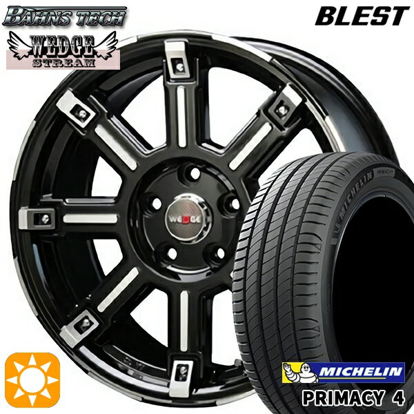 【取付対象】205/60R16 96W XL ミシュラン プライマシー4 ブレスト バーンズテック エッジストリーム ブラックポリッシュ 16インチ 7.0J 5H114.3 サマータイヤホイールセット