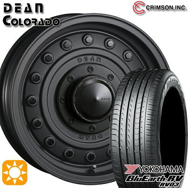 【取付対象】205/60R16 96H XL ヨコハマ ブルーアース RV03 クリムソン ディーン コロラド マットチャコールブラック 16インチ 7.0J 5H114.3 サマータイヤホイールセット