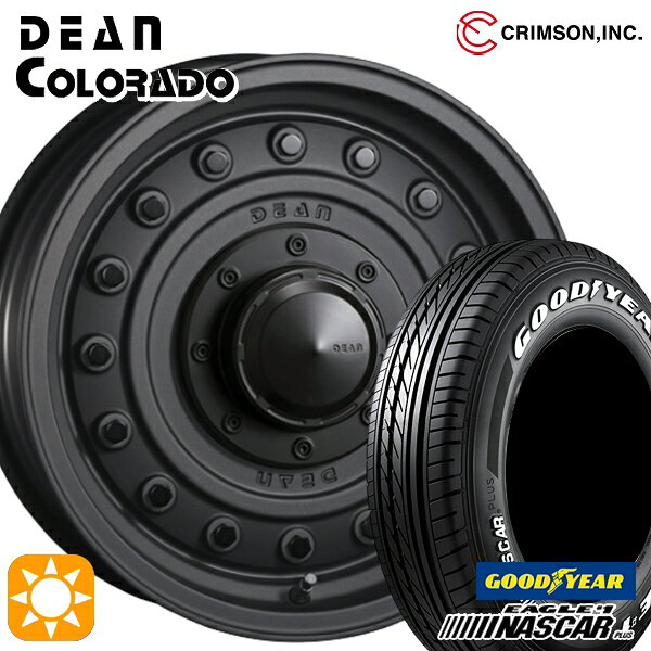 【取付対象】200系ハイエース 215/65R16C 109/107R グッドイヤー ナスカープラス クリムソン ディーン コロラド マットチャコールブラック 16インチ 6.5J 6H139.7 サマータイヤホイールセット