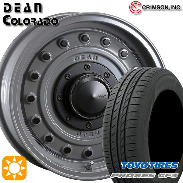 【取付対象】プリウスα ストリーム 205/60R16 92H トーヨー プロクセス CF3 クリムソン ディーン コロラド スティールグレー 16インチ 7.0J 5H114.3 サマータイヤホイールセット