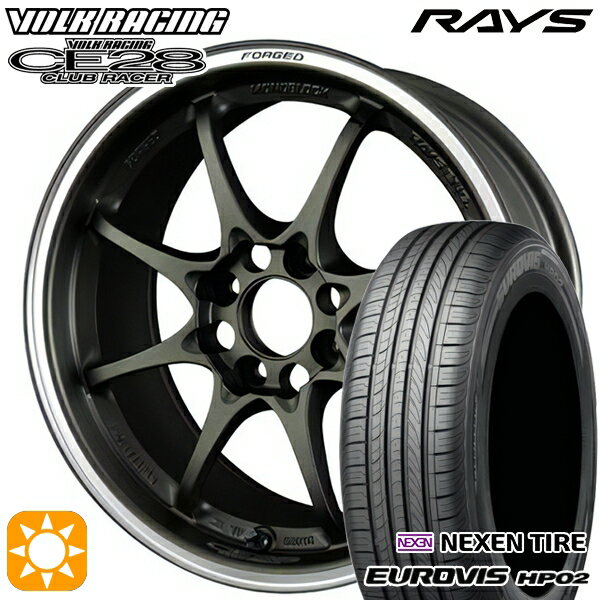 5/20ポイント5倍★175/65R15 84H ネクセン ロードストーン ユーロビズ HP02 RAYS ボルクレーシング CE28 クラブレーサー DM 15インチ 7.0J 4H100 サマータイヤホイールセット