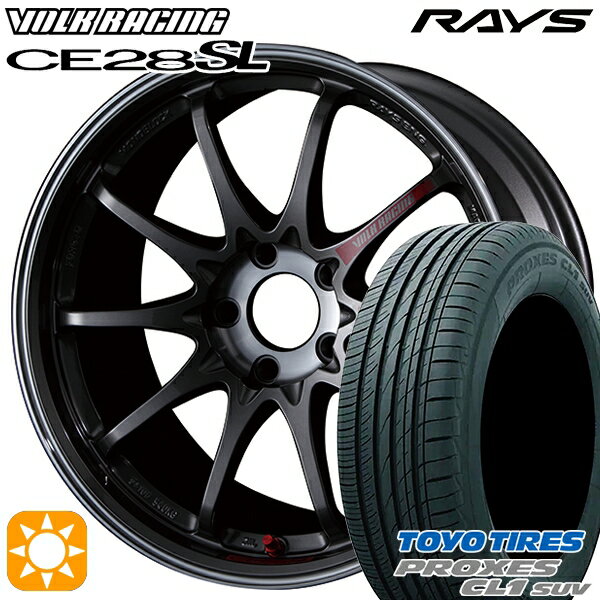 【取付対象】225/50R18 95W トーヨー プロクセス CL1 SUV RAYS ボルクレーシング CE28 SL PG 18インチ 8.0J 5H114.3 サマータイヤホイールセット