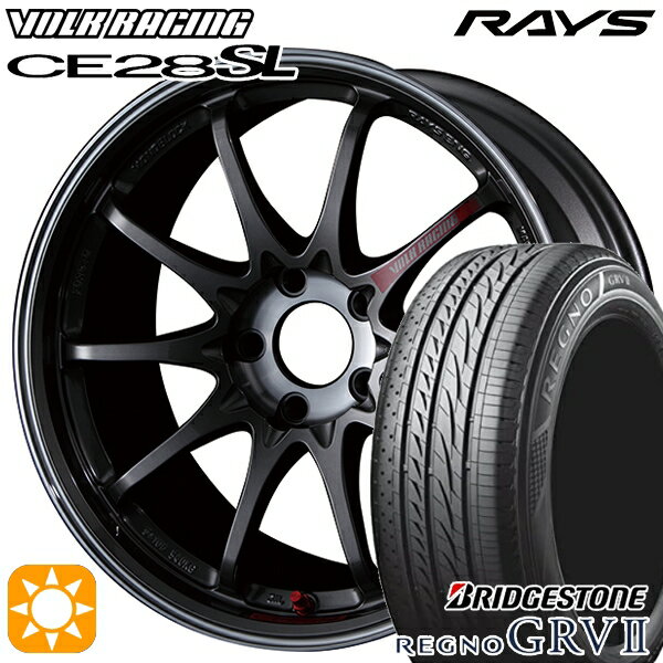 5/15ポイント5倍★215/45R17 91W XL ブリヂストン レグノ GRV2 RAYS ボルクレーシング CE28 SL PG 17インチ 7.5J 5H114.3 サマータイヤホイールセット