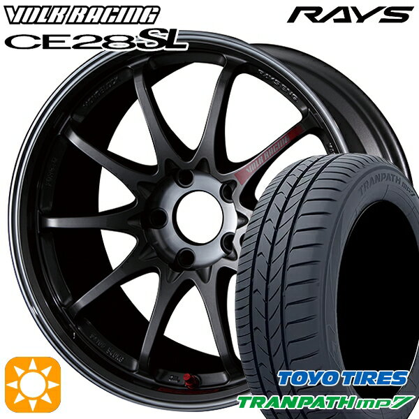 【取付対象】215/55R17 94V トーヨー トランパス mp7 RAYS ボルクレーシング CE28 SL PG 17インチ 7.5J 5H114.3 サマータイヤホイールセット