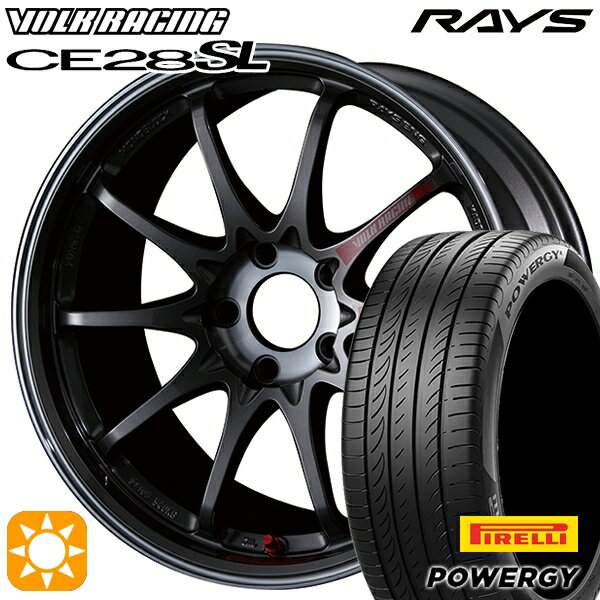 【取付対象】215/60R17 96V ピレリ パワジー RAYS ボルクレーシング CE28 SL PG 17インチ 7.5J 5H114.3 サマータイヤホイールセット