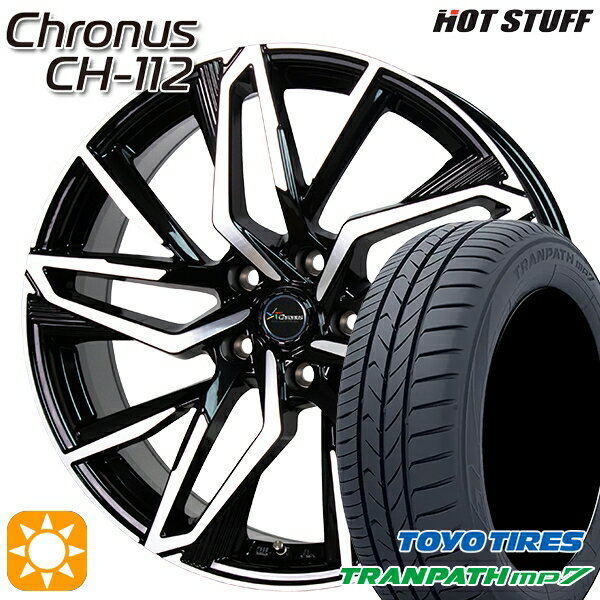 【取付対象】205/60R16 96H XL トーヨー トランパス mp7 HotStuff ホットスタッフ クロノス CH-112 16インチ 6.5J 5H114.3 サマータイヤホイールセット