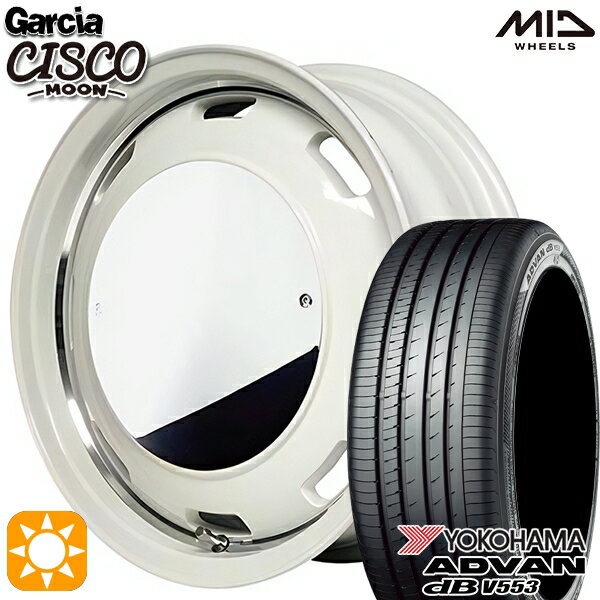 【取付対象】155/65R14 75H ヨコハマ アドバンデシベル V553 MID ガルシアシスコムーン ホワイト 14インチ 4.5J 4H100 サマータイヤホイールセット
