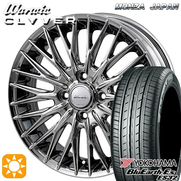 【取付対象】165/55R15 75V ヨコハマ ブルーアース ES32 MONZA ワーウィック クライヴァー SPT 15インチ 4.5J 4H100 サマータイヤホイールセット