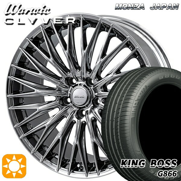 【取付対象】215/45R18 93W XL キングボス G866 MONZA ワーウィック クライヴァー SPT 18インチ 7.5J 5H114.3 サマータイヤホイールセット