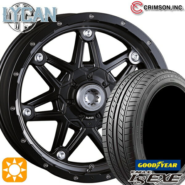 フラッシュクーポン対象★195/60R16 89H グッドイヤー イーグル LSEXE クリムソン MG ライカン マットブラッククリア 16インチ 7.0J 10H108/114.3 サマータイヤホイールセット