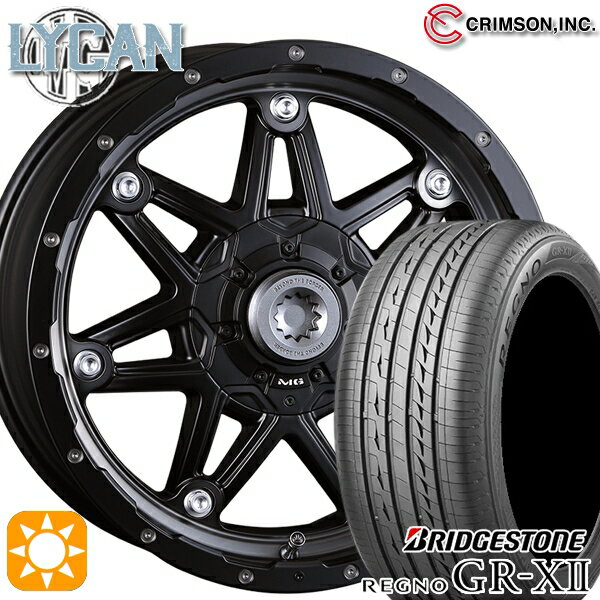 【18日限定!ダイヤモンド会員限定P13倍!】 215/45R17 91W XL ブリヂストン レグノ GRX2 クリムソン MG ライカン マットブラッククリア 17インチ 7.0J 10H114.3/127 サマータイヤホイールセット