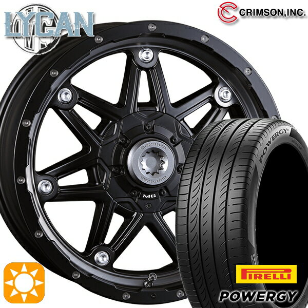 【取付対象】215/50R17 95W XL ピレリ パワジー クリムソン MG ライカン マットブラッククリア 17インチ 7.0J 10H114.3/127 サマータイヤホイールセット