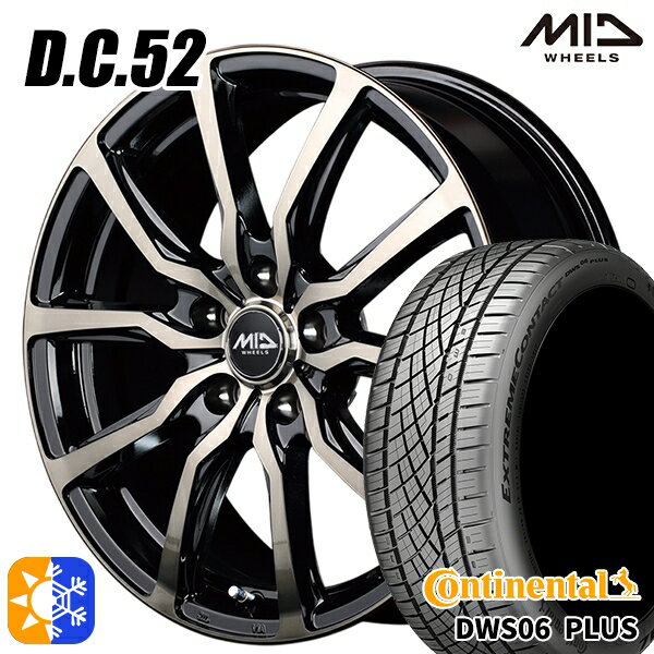 セレナ 215/40R18 89Y XL コンチネンタル DWS06+ MID ユーロスピード DC52 ブラックポリッシュ+アーミーブラッククリア 18インチ 7.0J 5H114.3 オールシーズンタイヤホイールセット