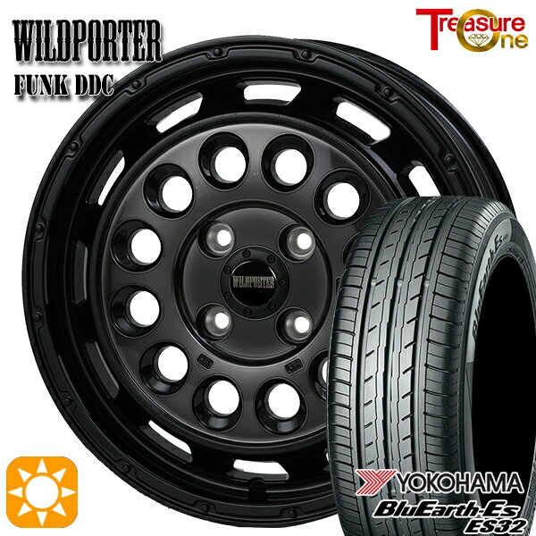 【取付対象】165/60R14 75T ヨコハマ ブルーアース ES32 トレジャーワン ワイルドポーターファンク DDC BP/BC 14インチ 4.5J 4H100 サマータイヤホイールセット