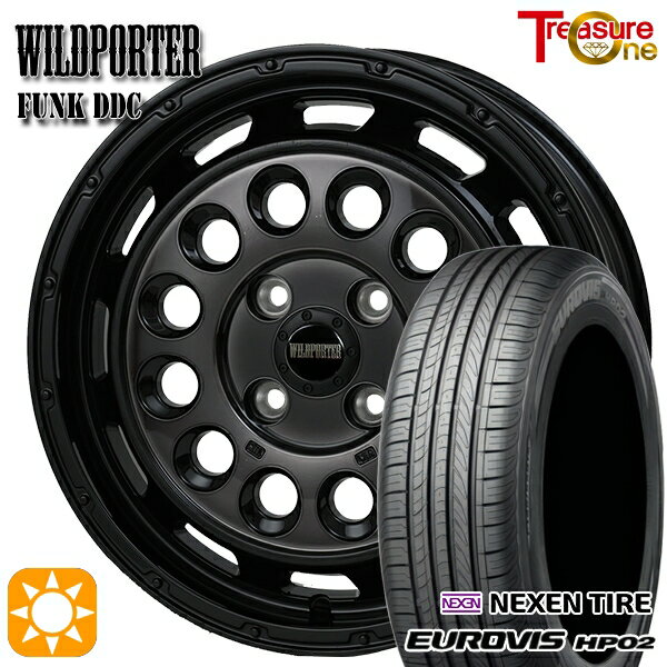 【取付対象】155/65R14 ネクセン ロードストーン ユーロビズ HP02 トレジャーワン ワイルドポーターファンク DDC BP/BC 14インチ 4.5J 4H100 サマータイヤホイールセット