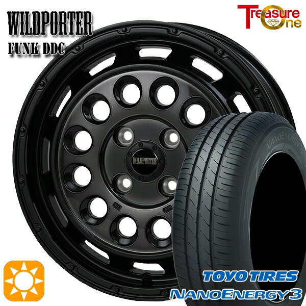 【取付対象】165/60R14 75H トーヨー ナノエナジー3 トレジャーワン ワイルドポーターファンク DDC BP/BC 14インチ 4.5J 4H100 サマータイヤホイールセット