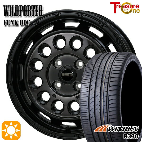 【取付対象】ウェイク 165/55R15 75H ウィンラン R330 トレジャーワン ワイルドポーターファンク DDC BP/BC 15インチ 5.0J 4H100 サマータイヤホイールセット
