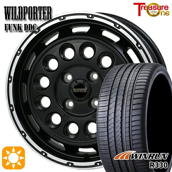 【取付対象】165/50R15 76V XL ウィンラン R330 トレジャーワン ワイルドポーターファンク DDC MB/RP 15インチ 5.0J 4H100 サマータイヤホイールセット