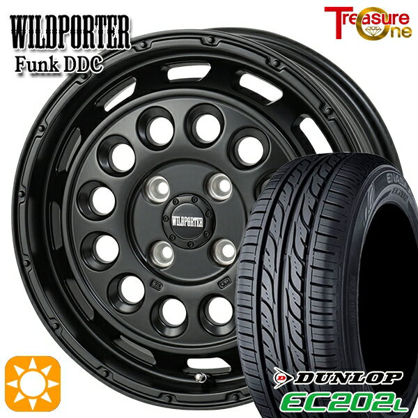 【取付対象】155/65R14 ダンロップ エナセーブ EC202L トレジャーワン ワイルドポーター ファンク DDC MBK 14インチ 4.5J 4H100 サマータイヤホイールセット
