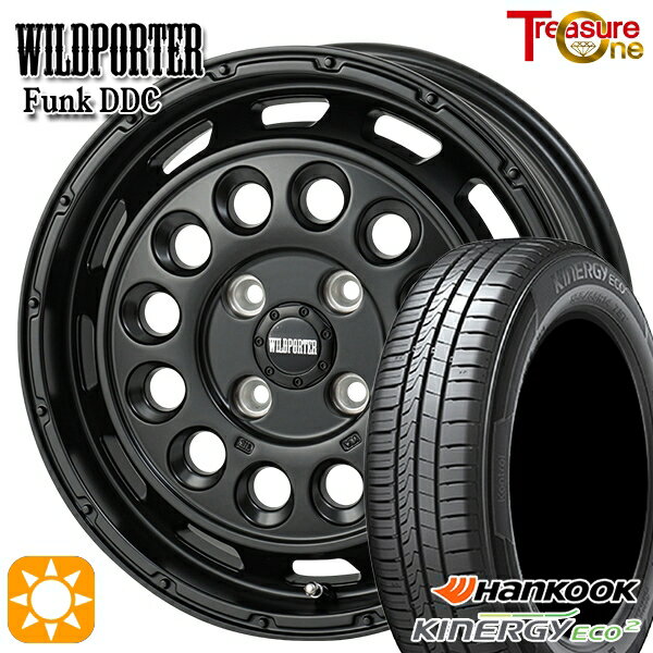 【取付対象】165/50R15 72V ハンコック KlnERGy ECO2 K435 トレジャーワン ワイルドポーター ファンク DDC MBK 15インチ 5.0J 4H100 サマータイヤホイールセット