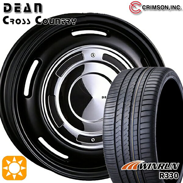 【取付対象】195/45R16 84V XL ウィンラン R330 クリムソン ディーン クロスカントリー マットブラック 16インチ 6.0J 4H100 サマータイヤホイールセット