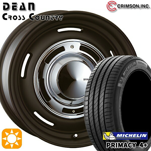 【取付対象】リーフ レヴォーグ 215/50R17 95W XL ミシュラン プライマシー4プラス クリムソン ディーン クロスカントリー マットブラック 17インチ 7.0J 5H114.3 サマータイヤホイールセット
