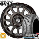 フラッシュクーポン対象★225/60R17 99V クムホ クルーゼン HP71 デルタフォース オーバル マットスモークポリッシュ 17インチ 7.0J 5H114.3 サマータイヤホイールセット