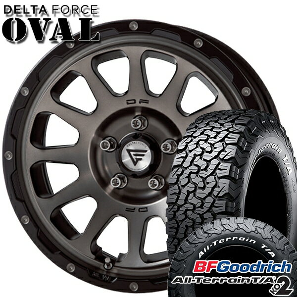 最大2,000円OFFクーポン★RAV4 245/65R17 111/108S RWL BFグッドリッチ オールテレーン T/A KO2 デルタフォース オーバル マットスモークポリッシュ 17インチ 7.0J 5H114.3 サマータイヤホイールセット