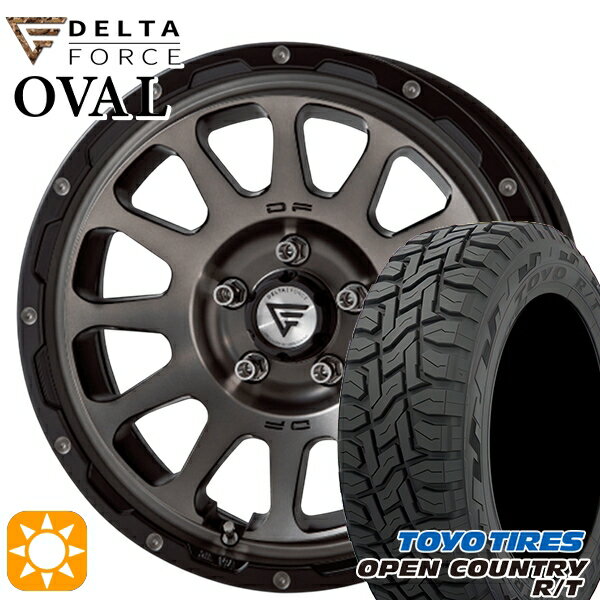 【取付対象】RAV4 エクストレイル 225/60R17 99Q トーヨー オープンカントリー R/T デルタフォース オーバル マットスモークポリッシュ 17インチ 8.0J 5H114.3 サマータイヤホイールセット