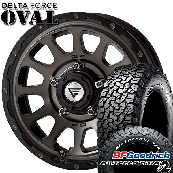 【取付対象】[5本セット]ジムニーシエラ LT235/70R16 104/101S RWL BFグッドリッチ オールテレーン T/A KO2 デルタフォース オーバル マットスモークポリッシュ 16インチ 6.0J 5H139.7 サマータイヤホイールセット