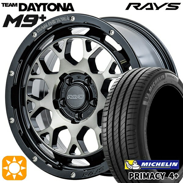 【取付対象】ヤリスクロス 205/65R16 95H ミシュラン プライマシー4プラス RAYS レイズ チームデイトナ M9+ BEL 16インチ 7.0J 5H114.3 サマータイヤホイールセット